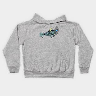 Firely Aircraft Historic Hand drawn Funky Aviation Kids Hoodie